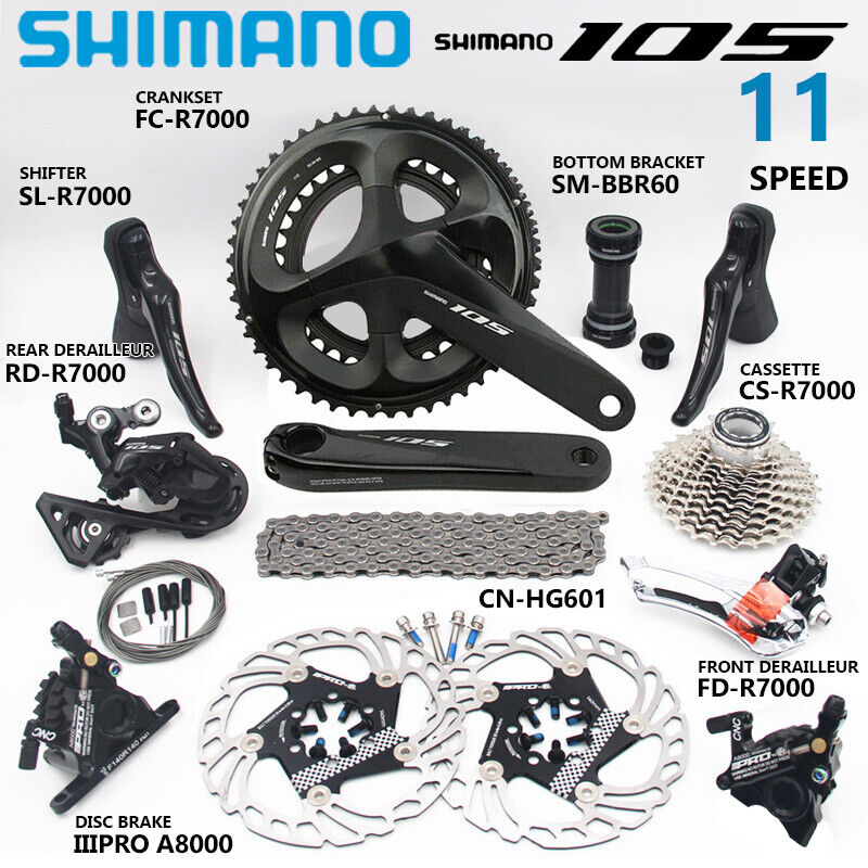 Shimano 105 R7100 Di2 Complete Disc Groupset