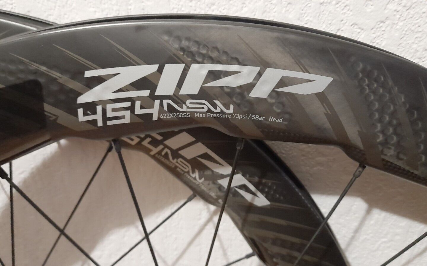 SOLD - Zipp 454 NSW Carbon Clincher 700c Wheelset, DT Swiss 240 Hubs, Disc B, SRAM XDR