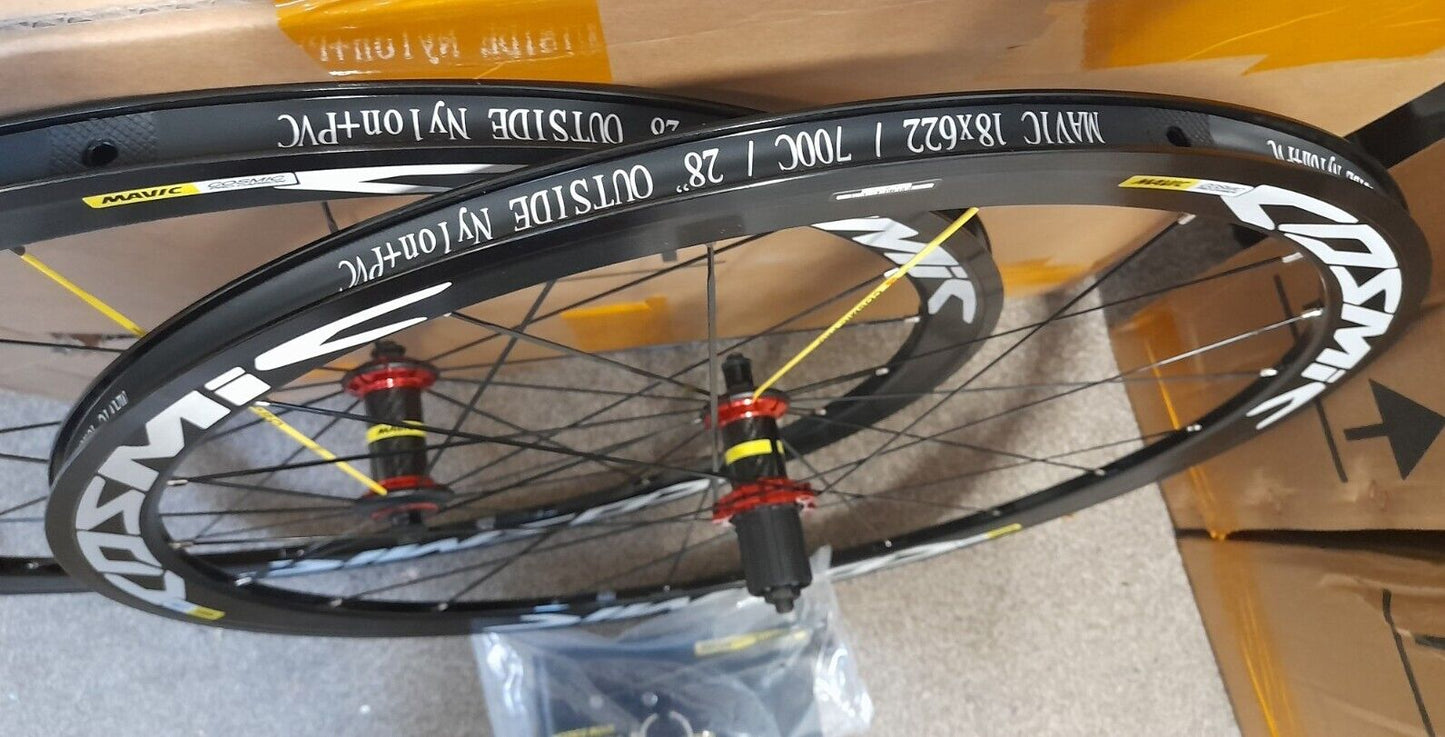 Mavic Cosmic Pro UST 40mm Carbon/Maxtal Clincher WHEELSET SRAM/Shimo. Rim BRAKE