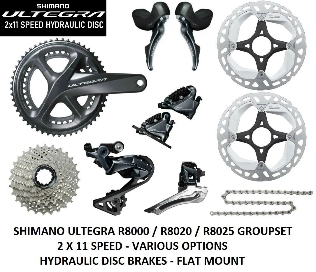 Shimano Ultegra R8020 Disc Groupset 2 x11sp 50/34, 172.5mm 11-32